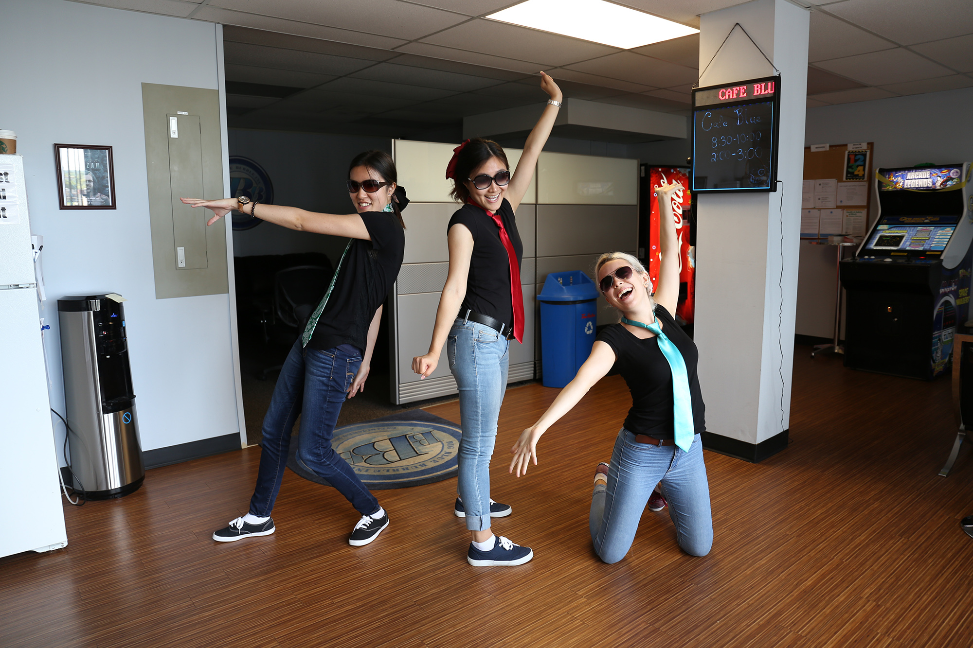 Suzie and her fellow interns on Twin Day