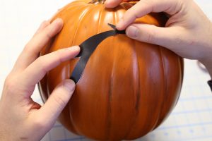 Step 3: Tape the Pattern to the Pumpkin