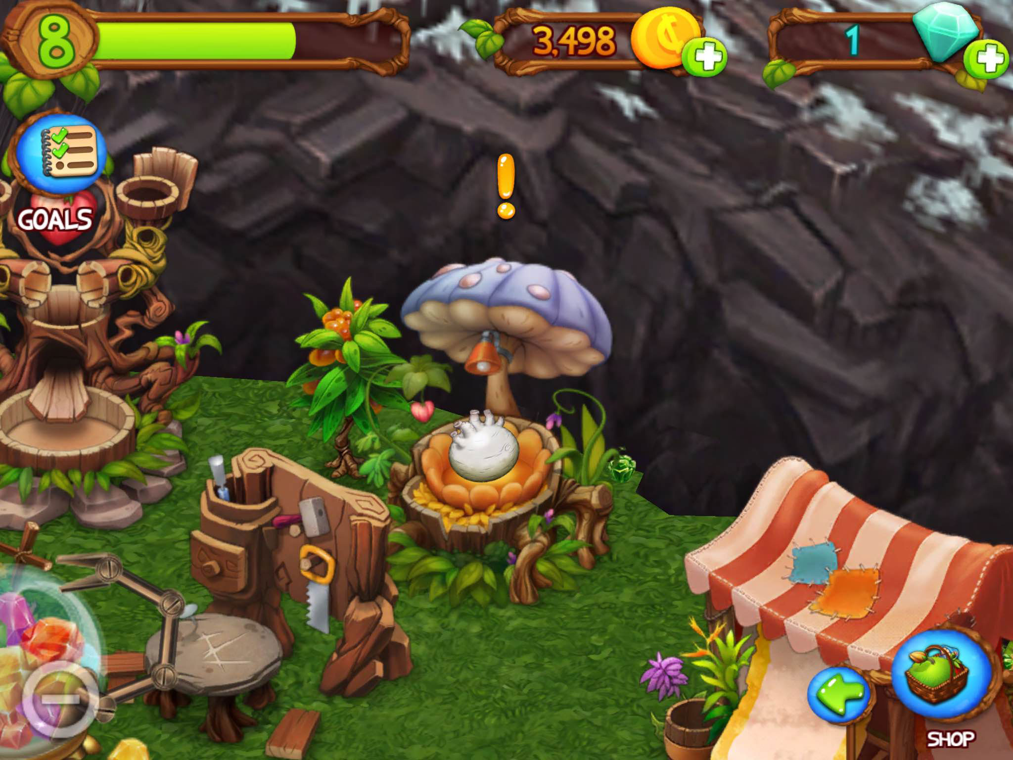 My Singing Monsters: Dawn of Fire Screenshot of Breeding Structure